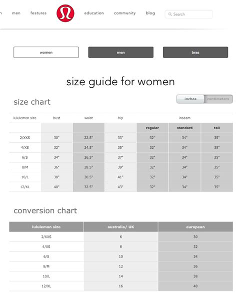 lululemon size 6|lululemon size conversion chart.